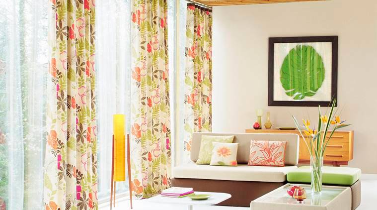 Home decor, bright airy curtains, HomeLane Design, HomeLane Design pattern